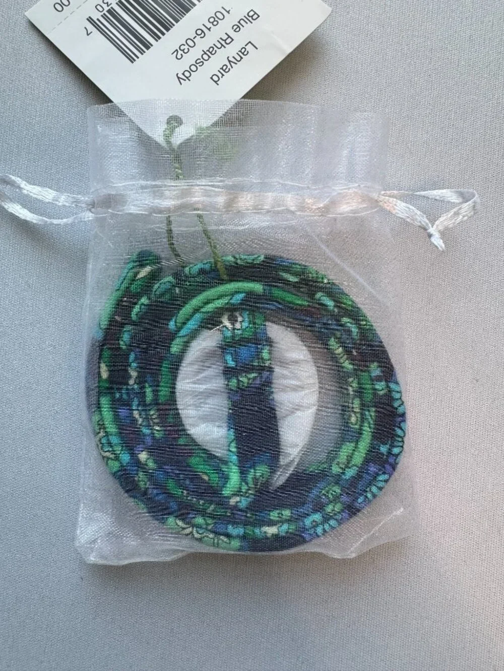 Vera Bradley Lanyard Blue Rhapsody NWT Retired Quilted Cotton